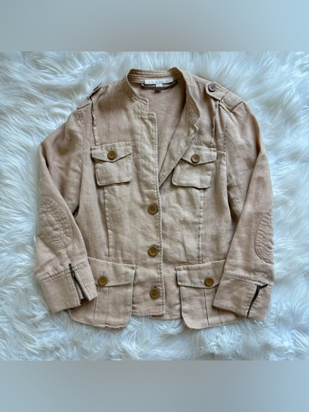 Banana Republic Heritage Flax Jacket Utilitarian/Military Style